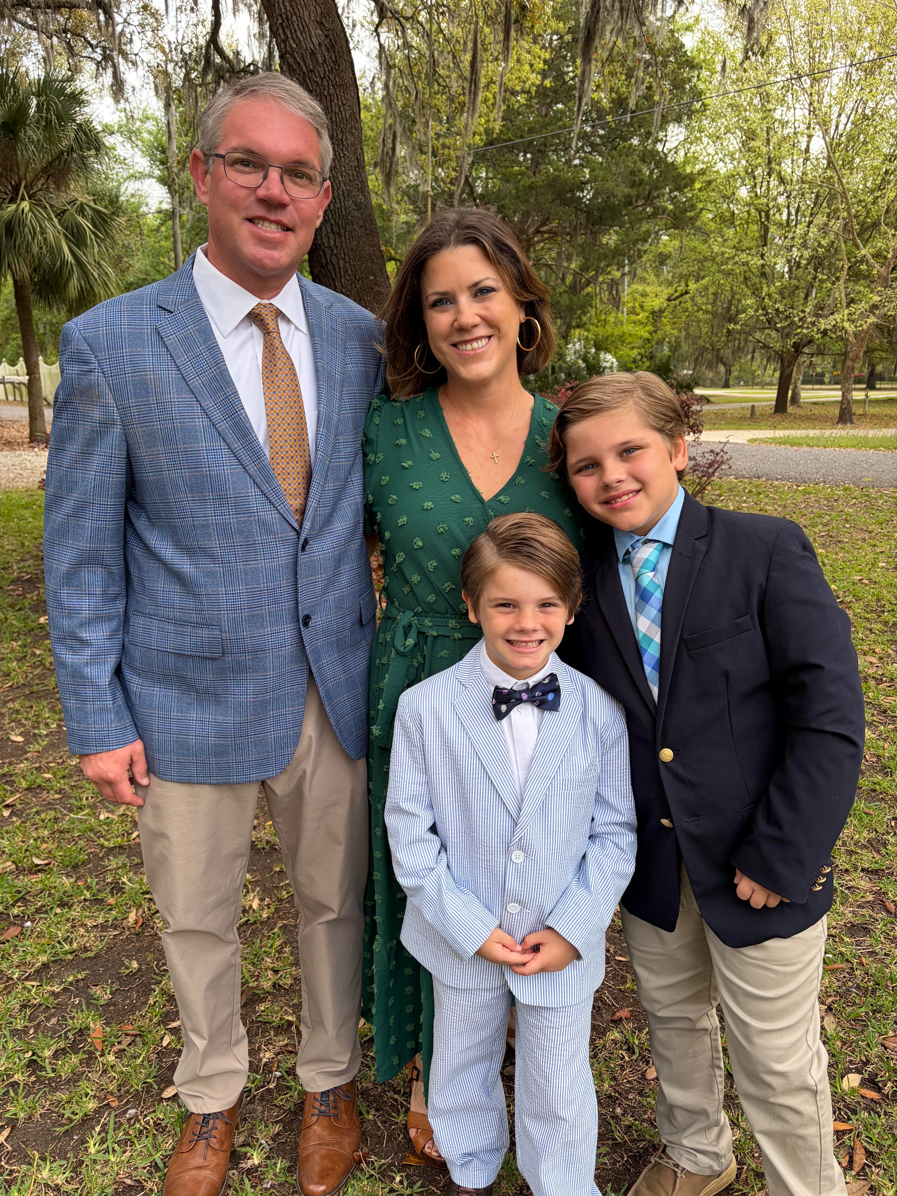 The Eberly family — Joanna, John, and their two sons
